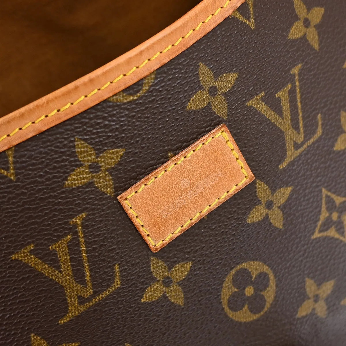 Louis Vuitton Saumur Handbag Monogram Canvas Brown Canvas Shoulder Bag Bag (Pre-Owned)