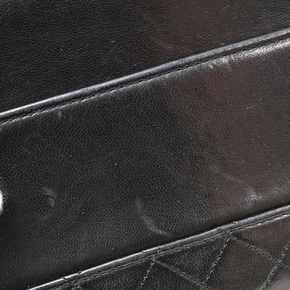 Chanel Vintage Trapezoid Cc Flap Lambskin Black Leather Shoulder Bag Bag (Pre-Owned)