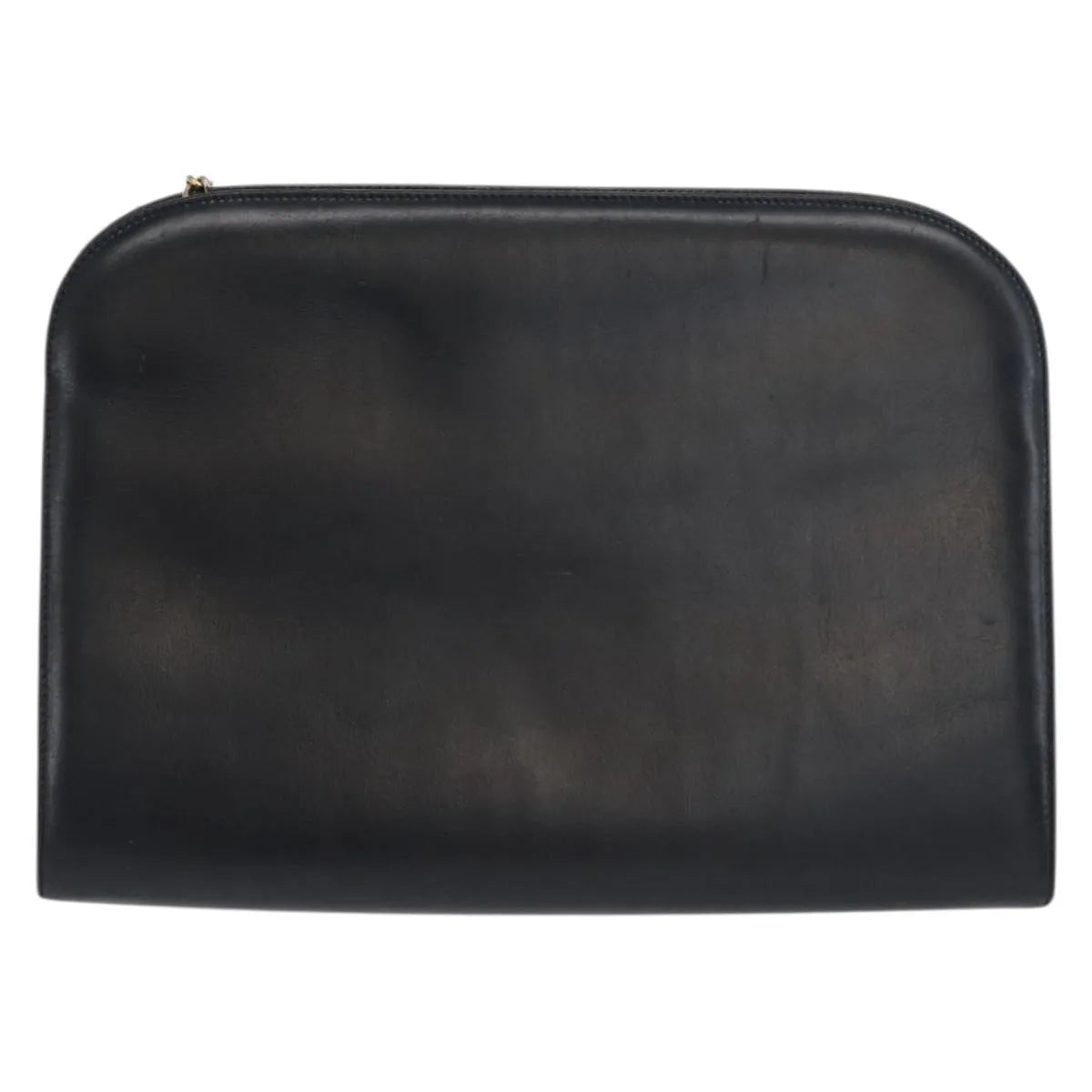 Salvatore Ferragamo Vintage Gancini Chain Leather Navy Leather Shoulder Bag Bag (Pre-Owned)