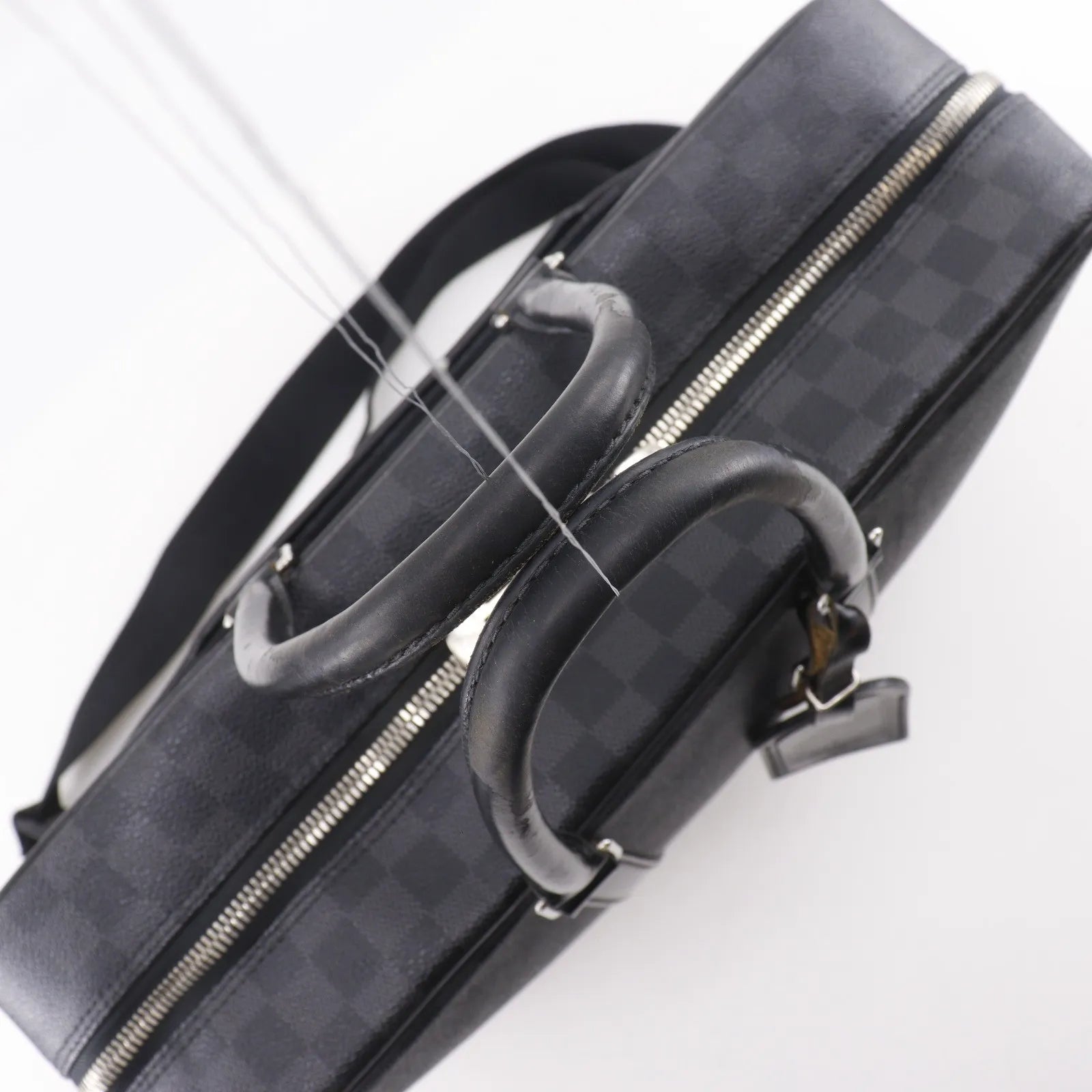 Louis Vuitton Porte-Documents Voyage Damier Graphite Black Canvas Briefcase Bag (Pre-Owned)