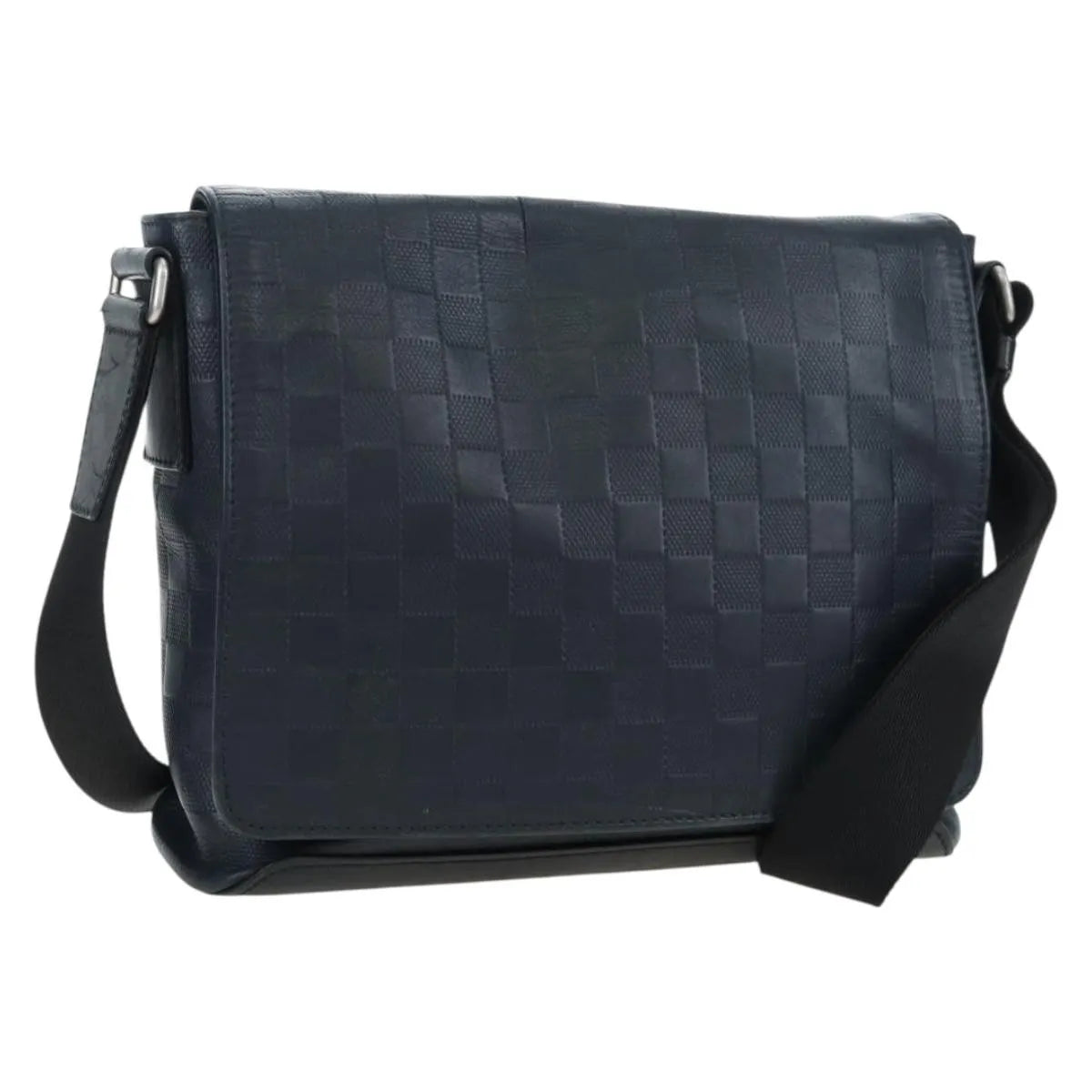 Louis Vuitton District Messenger Damier Infini Leather Black Leather Shoulder Bag Bag (Pre-Owned)