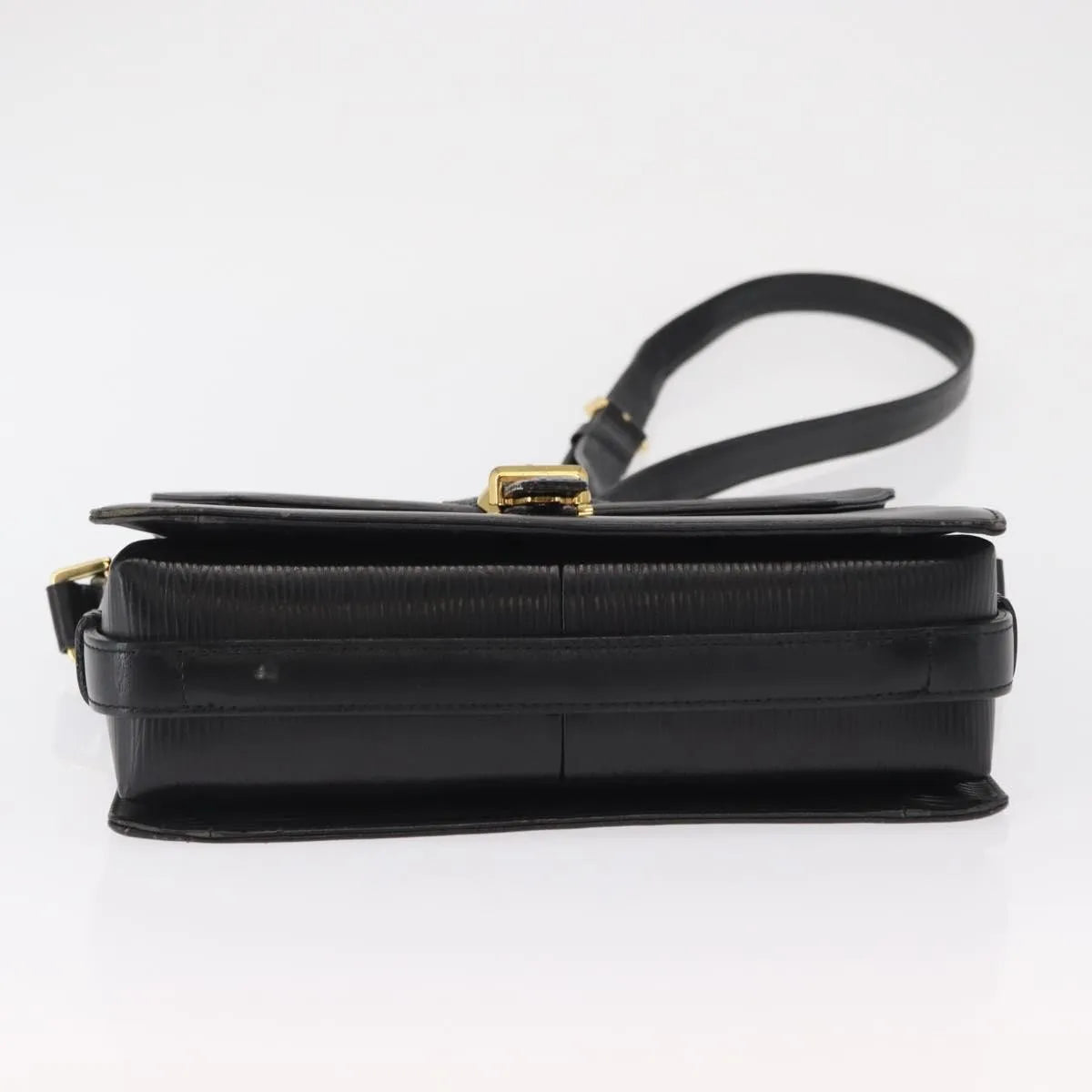 Valentino Garavani Vintage Leather Black Leather Shoulder Bag Bag (Pre-Owned)