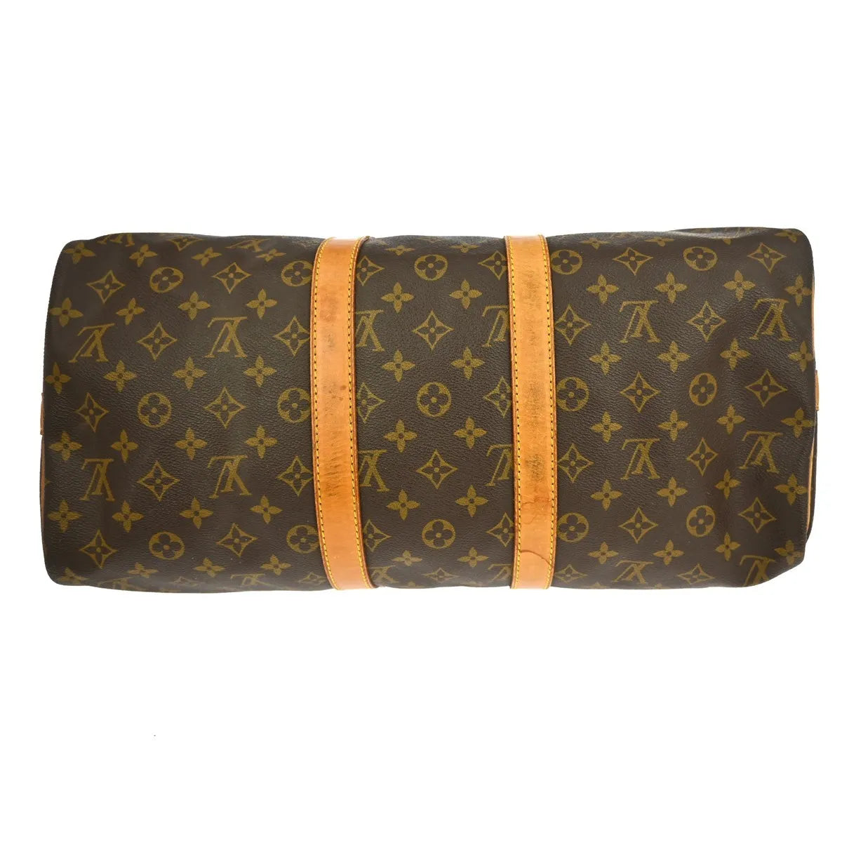 Louis Vuitton Keepall Bandoulière Monogram Brown Canvas Travel Bag Bag (Pre-Owned)