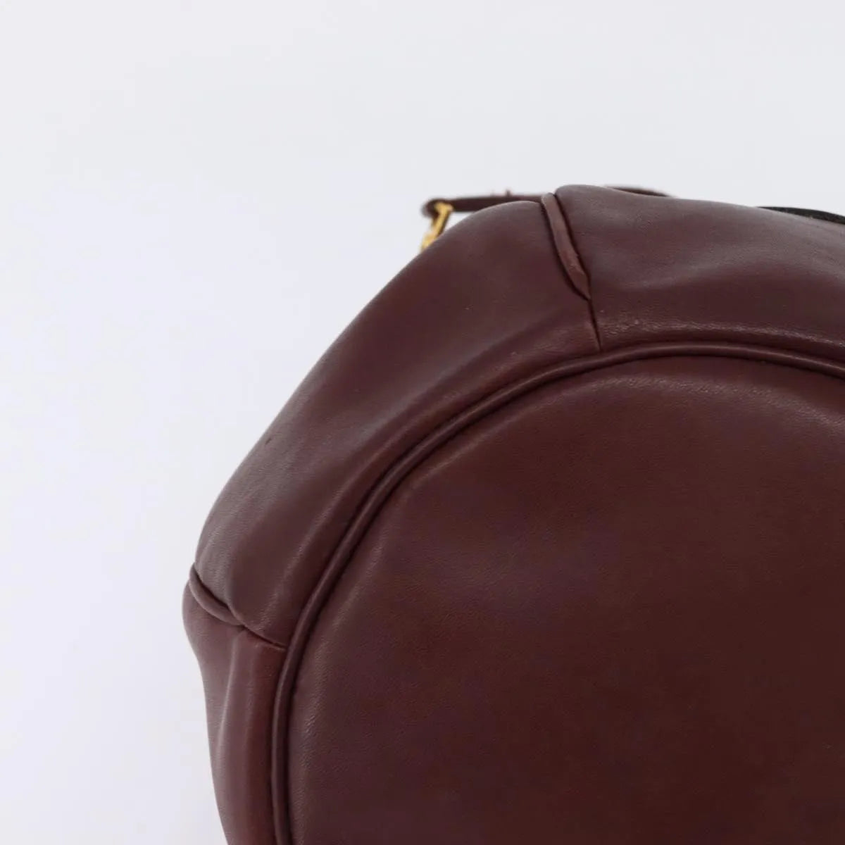 Cartier Must De Cartier Leather Burgundy Leather Shoulder Bag Bag (Pre-Owned)