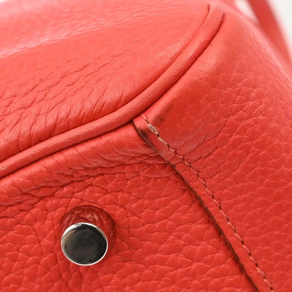 Hermes Lindy Clemence Red Leather Shoulder Bag Bag (Pre-Owned)