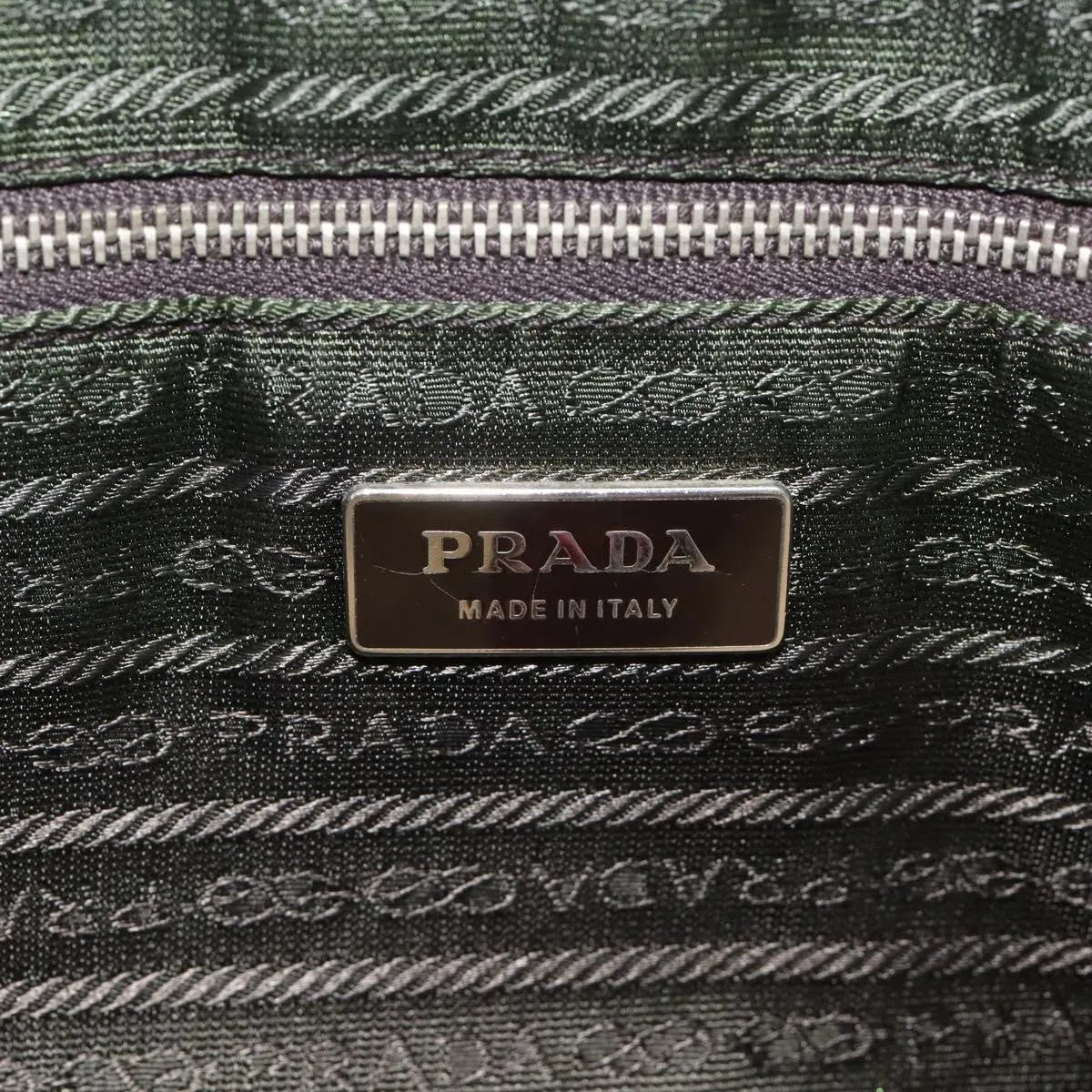 Prada Promenade Tote Canvas And Leather Beige Canvas Shoulder Bag Bag (Pre-Owned)