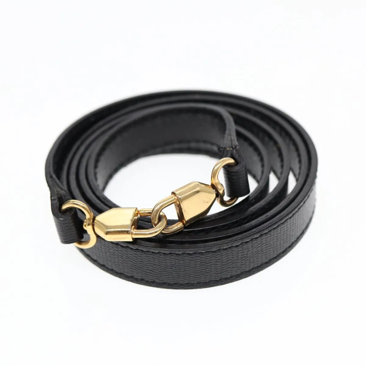 Celine Circle Logo Leather Black Leather Handbag (Pre-Owned)