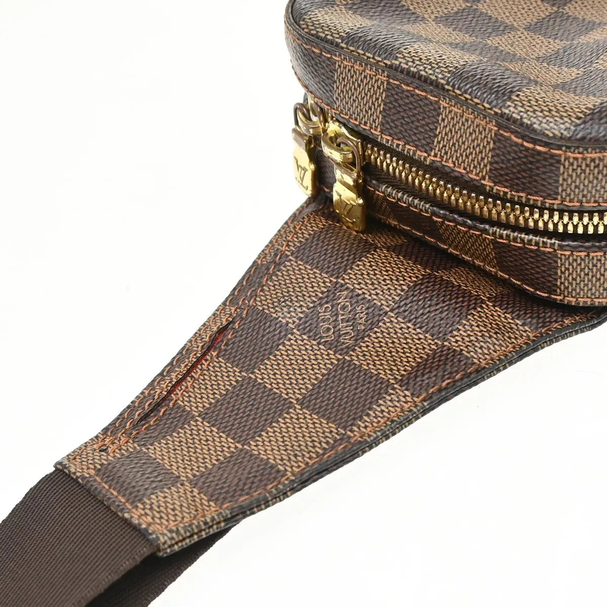 Louis Vuitton Geronimos Waist Damier Ebene Brown Canvas Shoulder Bag Bag (Pre-Owned)