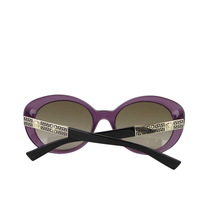 Versace Eyewear Rectangular Frame Sunglasses In Purple Transparent |  ModeSens