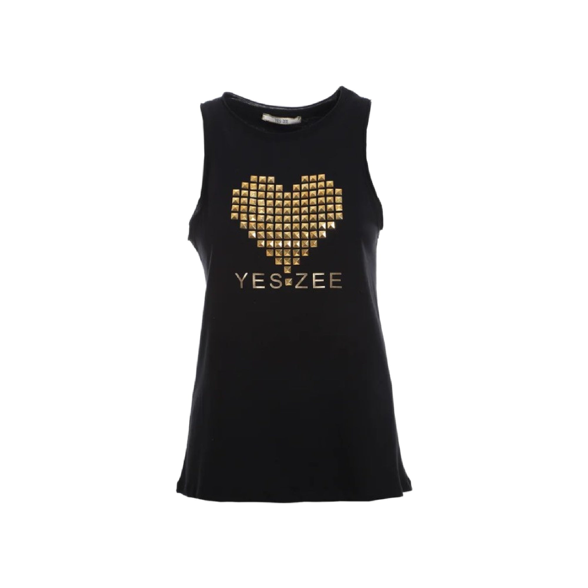 Yes Zee Studded Cotton Tank Top