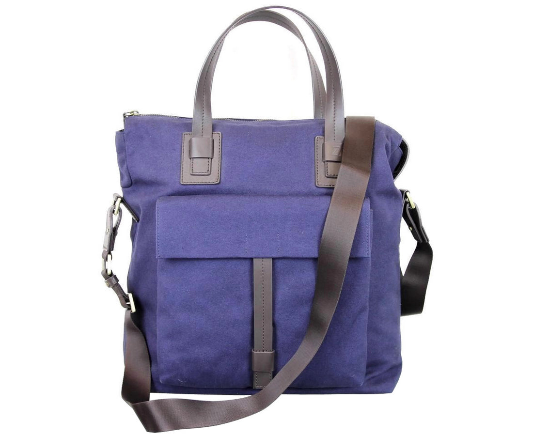 Z Zegna Unisex Canvas Messenger Bag