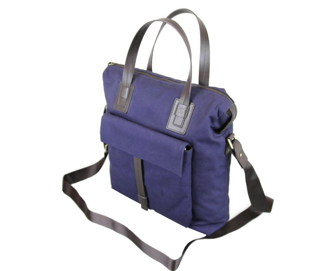 Z Zegna Unisex Canvas Messenger Bag