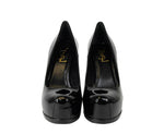 Saint Laurent Patent Leather Tribtoo Platform Pumps - Front view