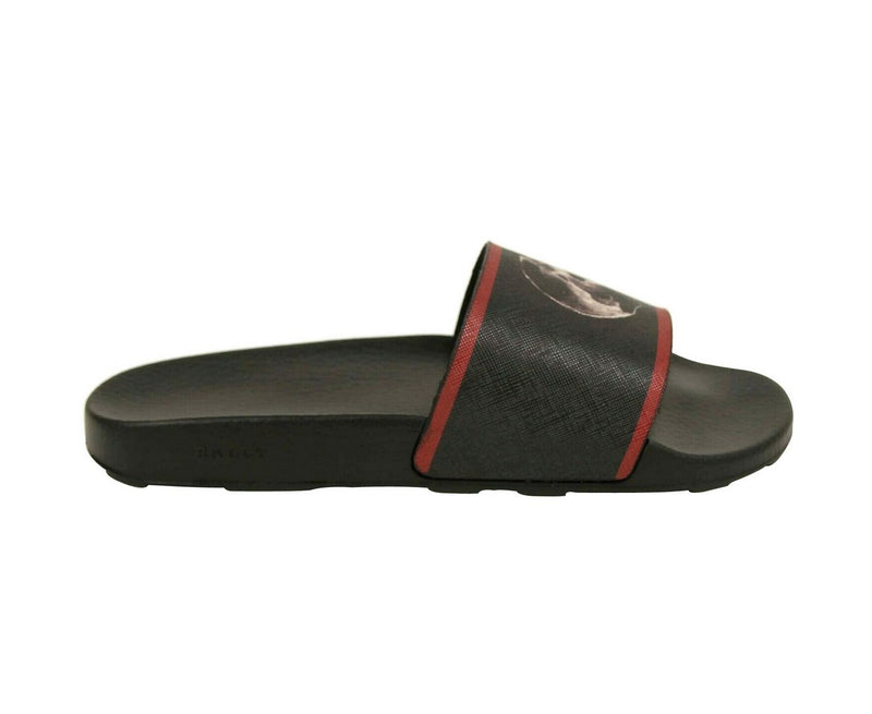 Bally Men's Black Rubber With Logo And Red Edge Consumer Slide Sandals (8 EU / 9 US) - LUX LAIR