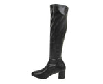Stuart Weitzman Women's Frannie Black Nappa Leather Knee-High Boot (37.5 / 7 B) - LUX LAIR