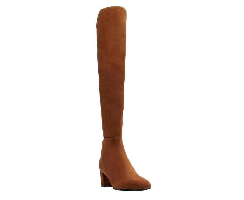 Stuart Weitzman Women's Coffee Brown Suede Heel Knee High Boots - LUX LAIR