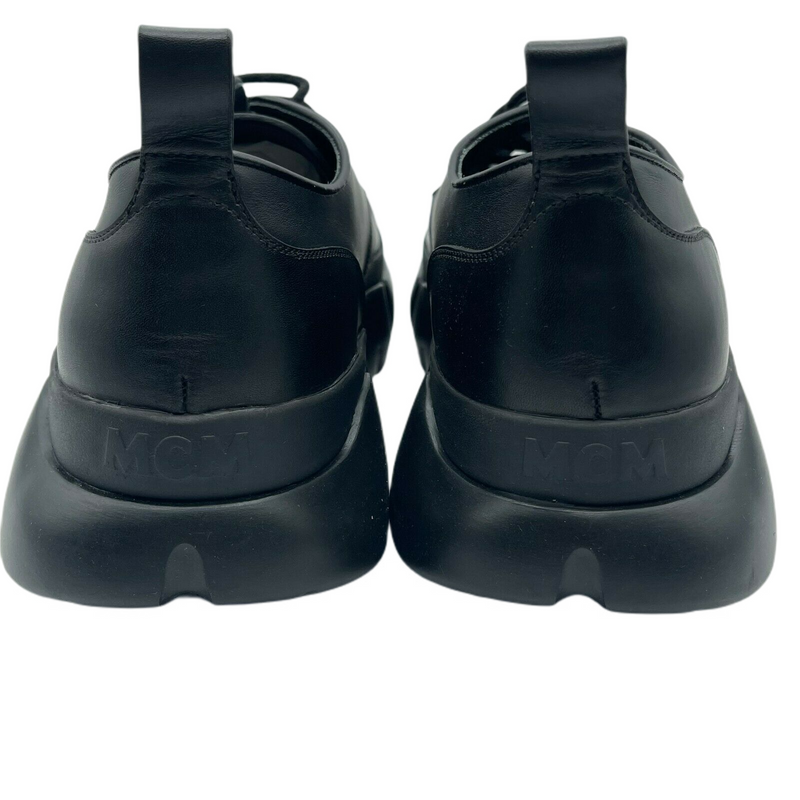 MCM Men's Black Leather Platform Lace Up Sneaker MEX9AMM69BK (42 EU / 9 US) - LUX LAIR