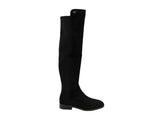 Stuart Weitzman Women's Keelan Black Suede With Logo Over The Knee Boots (40 EU / 9.5 B US) - LUX LAIR