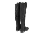 Stuart Weitzman Women's Keelan Black Suede With Logo Over The Knee Boots - LUX LAIR