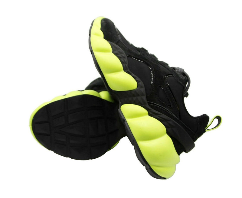 MCM Women's Black Luft Collection Suede Neon Green Trim Sneaker MES9AMM66BK - LUX LAIR