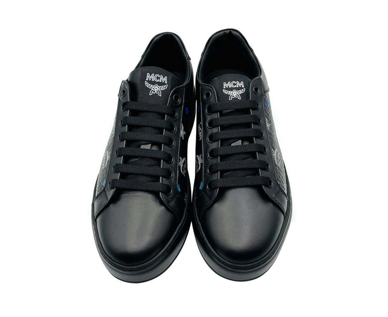 MCM Women's Black Spectrum Diamond Rainbow Logo Visetos Sneakers MES9SMM08BA - LUX LAIR
