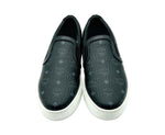 MCM Sneakers Low Top Black Visetos Logo Slip On - Front