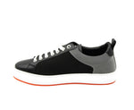 MCM Men's Black Leather Silver Reflective Canvas Low Top Sneaker MEX9ARA71B (42 EU / 9 US) - LUX LAIR