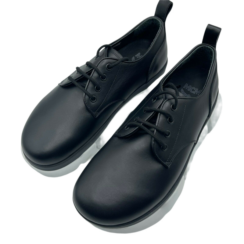 New MCM Men's Black Leather Platform Sneaker MEX9ARA72BK (EU 42 / US 9)