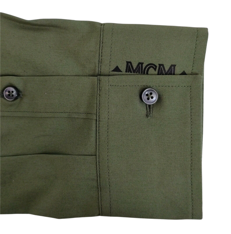 MCM Men's Winter Moss Green Cotton Button Down Dress MHH9ARA39G8 (IT 48 / US 38)
