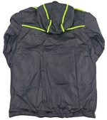 MCM Men's Flo Black Nylon Rubber Logo Parka Windbreaker Jacket MHJ9ALC05BK (Regular; L)