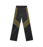 MCM Men's Black Straight Sweatpants with Olive Green Mesh MHP9ADA87BK (Regular; XL)