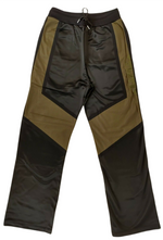 MCM Men's Black Straight Sweatpants with Olive Green Mesh MHP9ADA87BK (Regular; M)