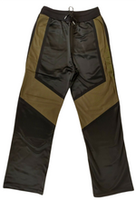 MCM Men's Black Straight Sweatpants with Olive Green Mesh MHP9ADA87BK (Regular; XL)