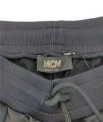 MCM Men's Black Straight Sweatpants with Olive Green Mesh MHP9ADA87BK (Regular; XL)