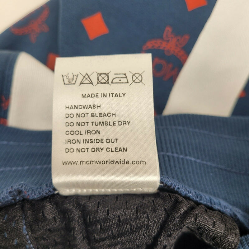 MCM Men's Deep Blue Sea Cotton Monogram and Stripe Sweat Pants MHP9AMM85VS (Regular; XL)