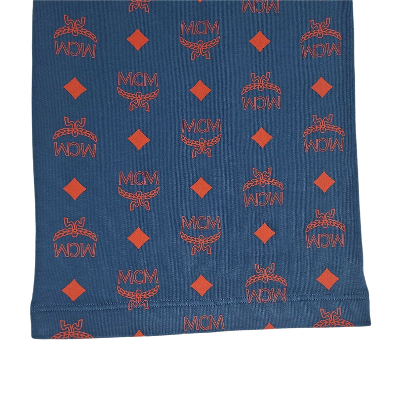 MCM Men's Deep Blue Sea Cotton Monogram and Stripe Sweat Pants MHP9AMM85VS (Regular; XL)