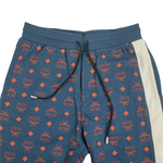 MCM Men's Deep Blue Sea Cotton Monogram and Stripe Sweat Pants MHP9AMM85VS (Regular; XL)