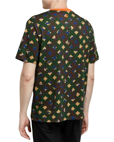 MCM Men's Jungle Green Cotton Camo Lion Chevron-v T Shirt MHT9AMM12G6 (Regular; M)