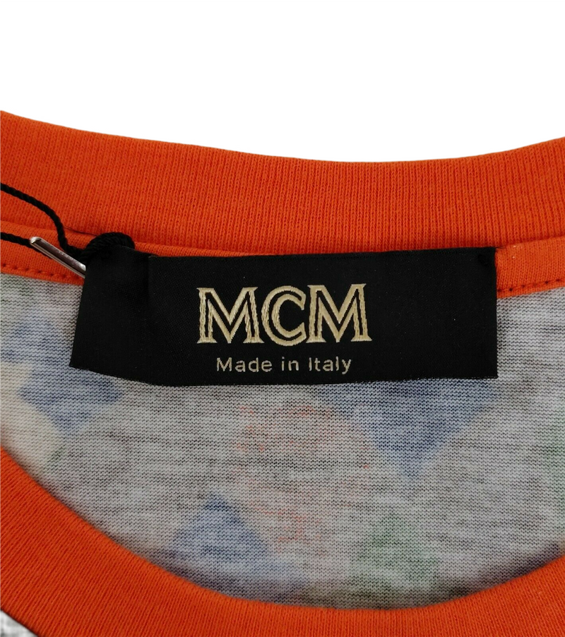 MCM Men's Jungle Green Cotton Camo Lion Chevron-v T Shirt MHT9AMM12G6 (Regular; M)