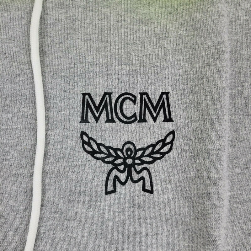 MCM Men's Gray Cotton Flo Vest Sleeveless Nylon Hood Sweatshirt