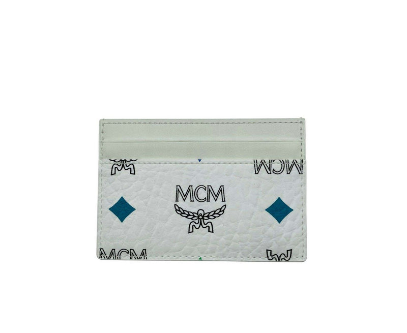 MCM Women's White Spectrum Diamond Rainbow Logo Visetos Card Holder MYAAASV02 - LUX LAIR