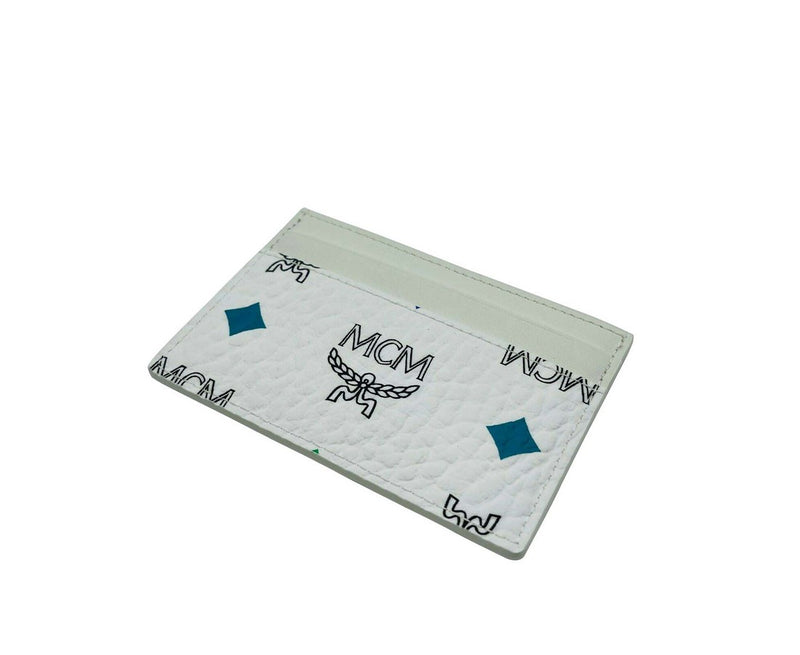 MCM Women's White Spectrum Diamond Rainbow Logo Visetos Card Holder MYAAASV02 - LUX LAIR