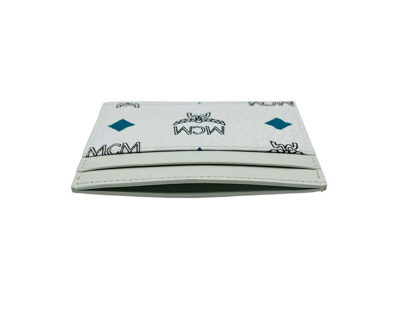 MCM Women's White Spectrum Diamond Rainbow Logo Visetos Card Holder MYAAASV02 - LUX LAIR