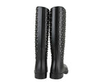 Saint Laurent Women's Black Rubber Rain Boots With Crystal Studs 427307 1000 (35 EU / 5 US) - LUX LAIR