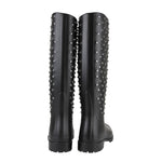 Saint Laurent Women's Black Rubber Women Rain Boots With Crystal Studs 427307 1000 (36 EU / 6 US) - LUX LAIR