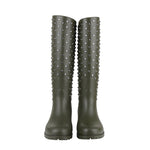 Saint Laurent Women's Olive Green Rubber Rain Boots - Pairs